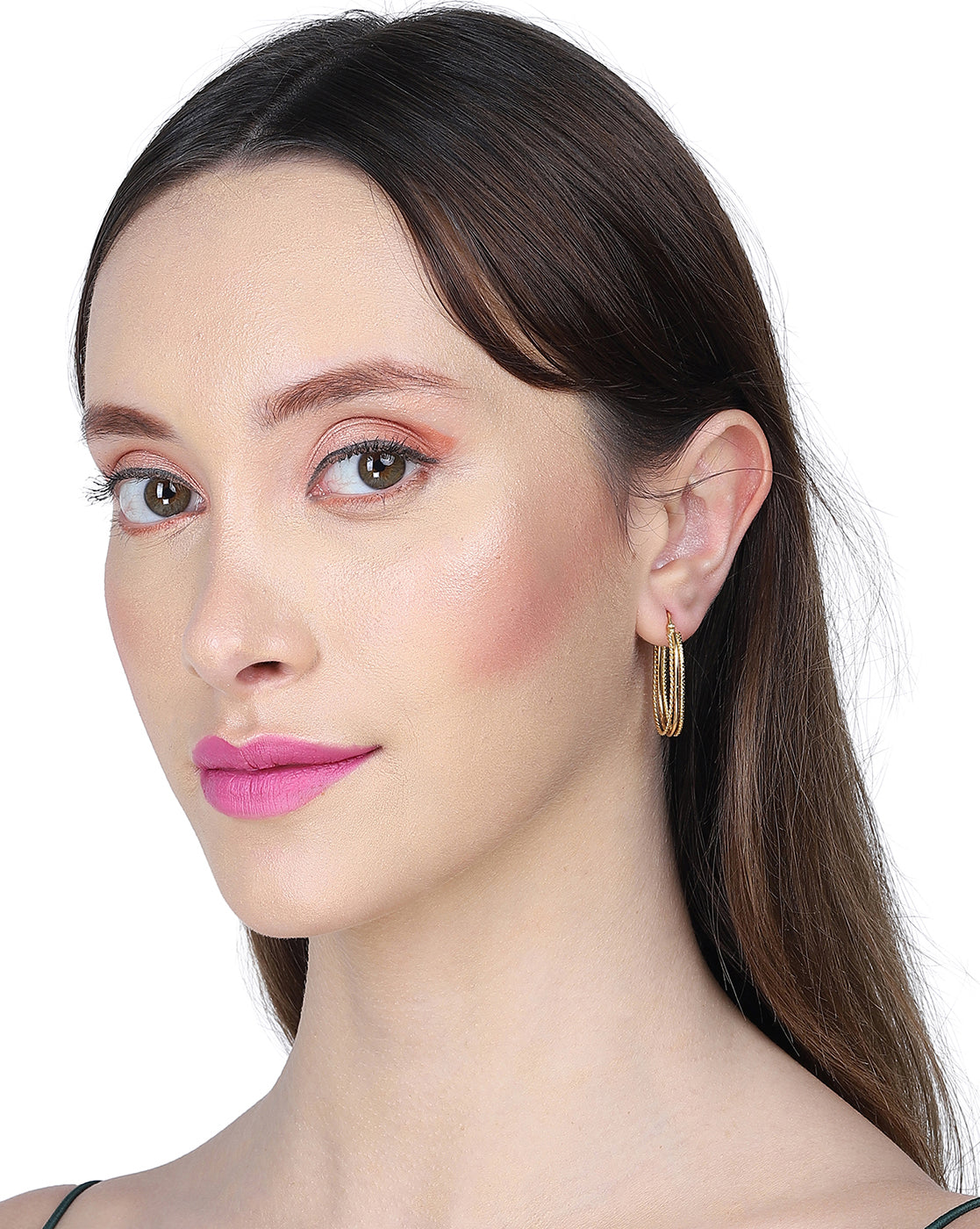 Gold-Polished White Pearl Stud Earring For Women - Wahe Jewels Noz2Toz