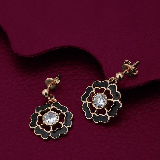 925 Sterling Silver Gold-Polished Cz With Star Stud Earring For Women - Wahe Jewels