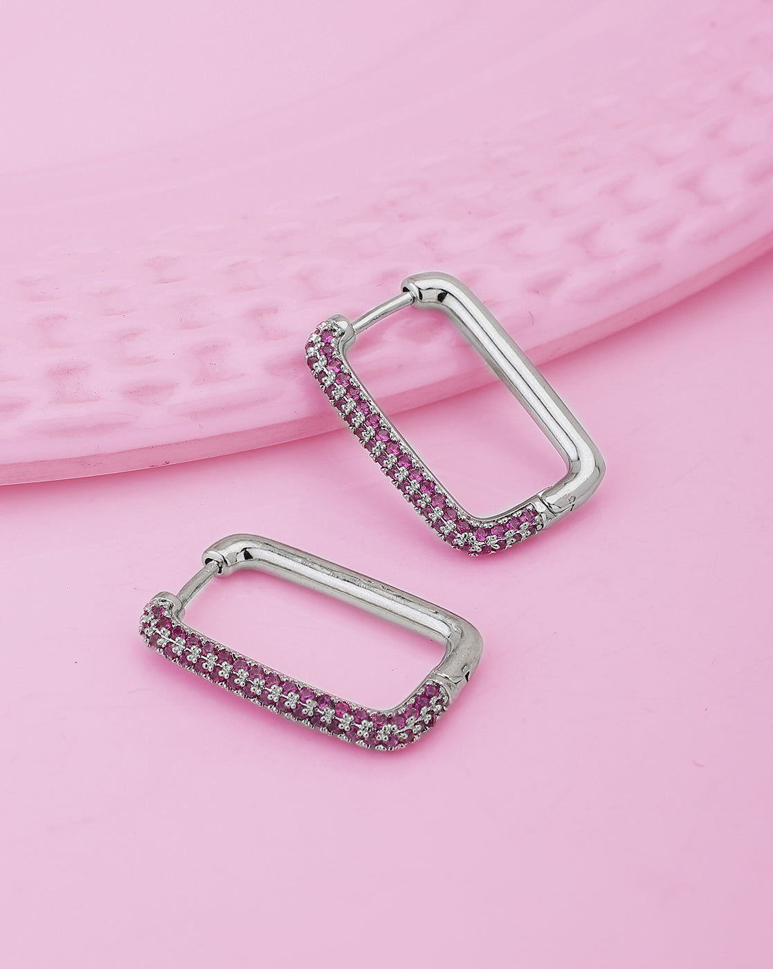 Gold-Polished With Crystal Floral Drop Earring For Women - Wahe Jewels Noz2Toz