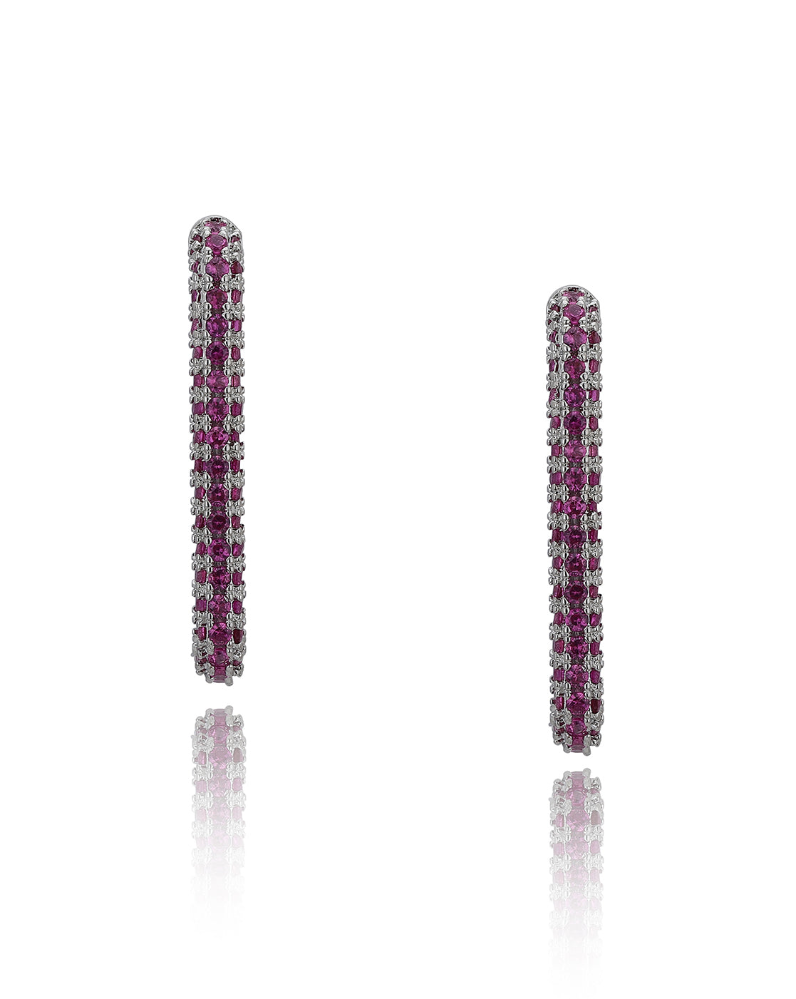 Gold-Polished With Crystal Floral Drop Earring For Women - Wahe Jewels Noz2Toz