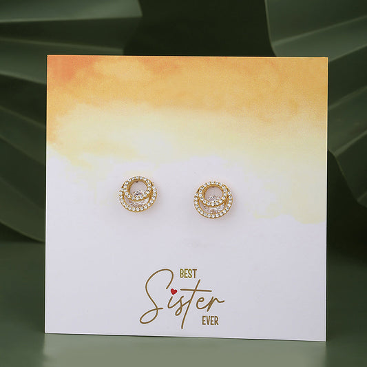 Gold-Polished Cz Pineapple Drop Earring For Women - Wahe Jewels Noz2Toz