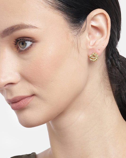 Rhodium Plated Hoop Earring - Wahe Jewels Noz2Toz