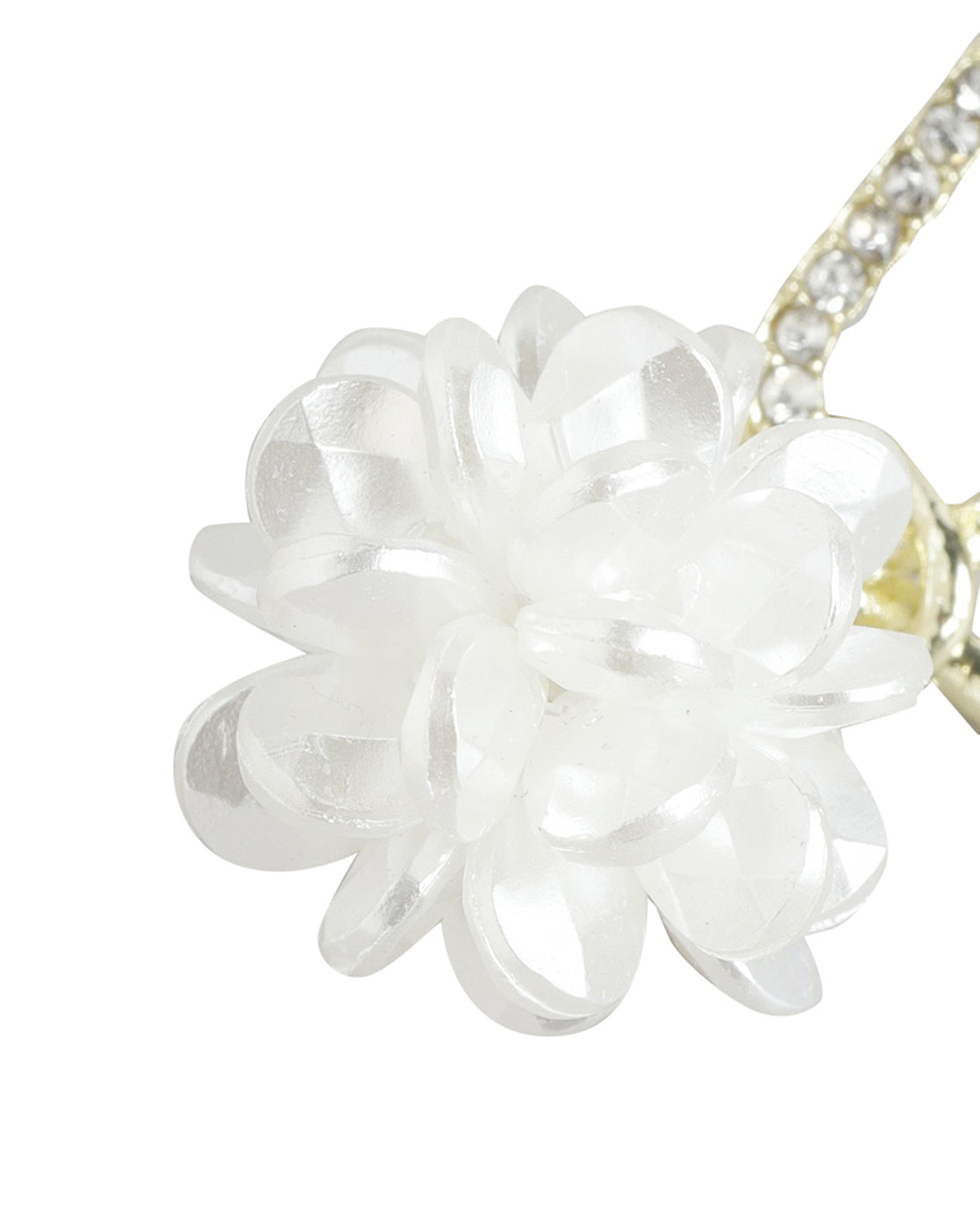 Gold-Polished Textured Circular Drop Earring - Wahe Jewels Noz2Toz