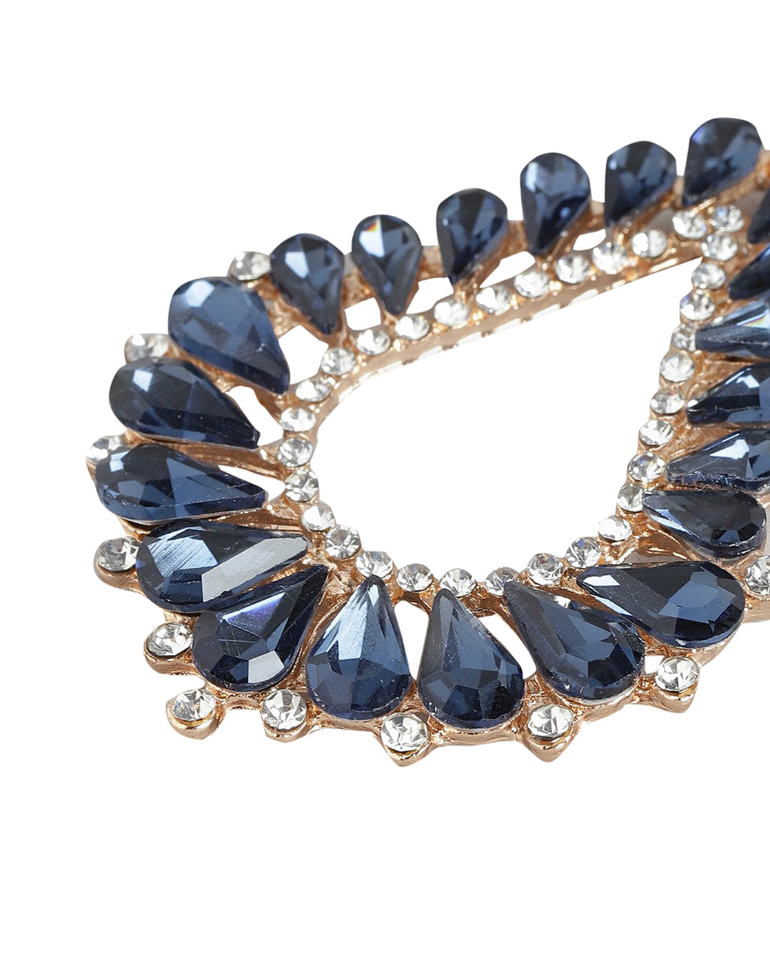 Gold-Polished Fancy Oval Drop Earring For Women - Wahe Jewels Noz2Toz