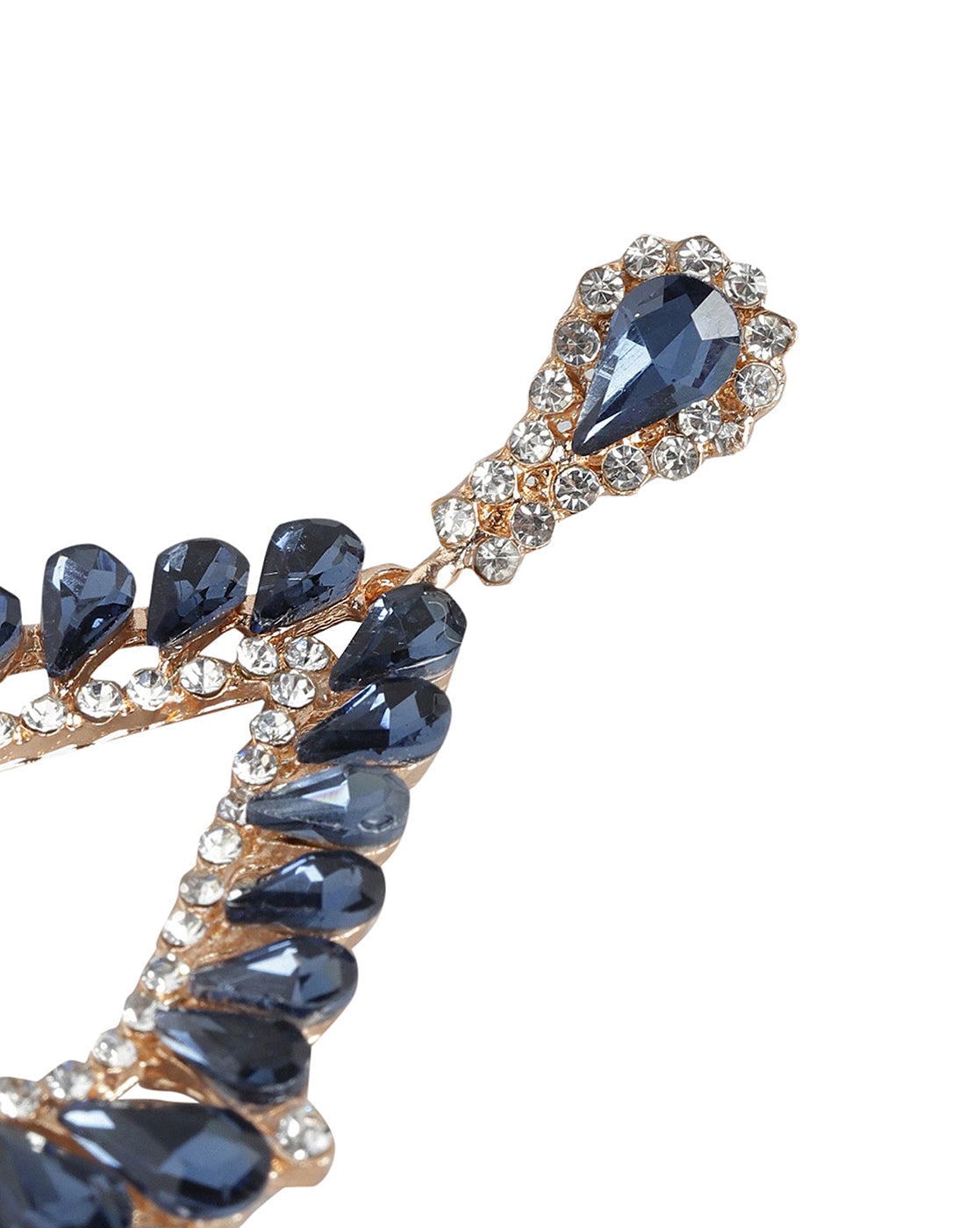 Gold-Polished Fancy Oval Drop Earring For Women - Wahe Jewels Noz2Toz