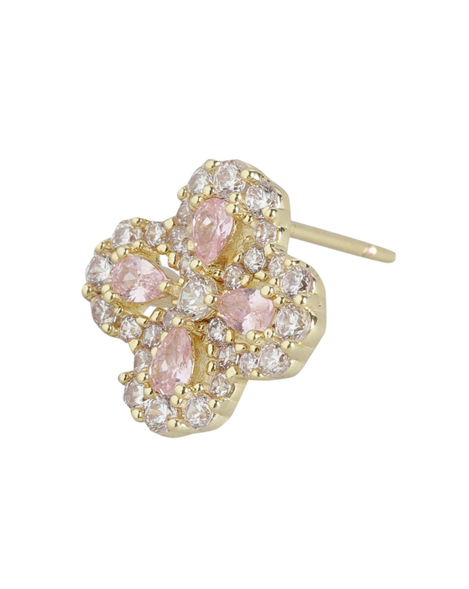 925 Sterling Silver Rose Gold-Polished Cz Infinity Drop Earring For Women - Wahe Jewels Noz2Toz