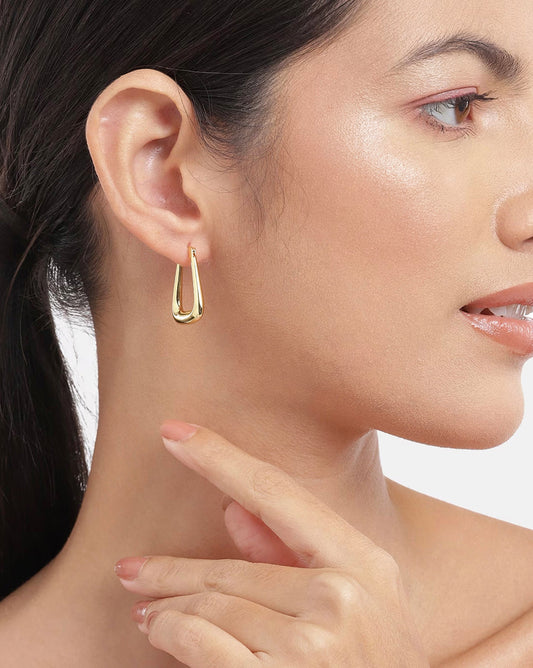 Gold-Polished Beaded Floral Drop Earring For Women - Wahe Jewels Noz2Toz