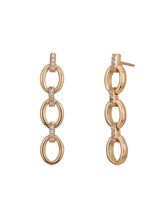 Gold-Polished Navy With Maroon Stone Floral Drop Earring For Women - Wahe Jewels