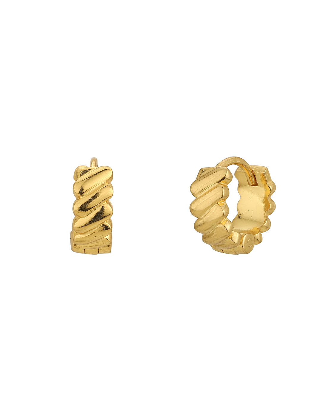 Gold-Polished Dangling Chain Front Back Drop Earring For Women - Wahe Jewels | Grab2Buy