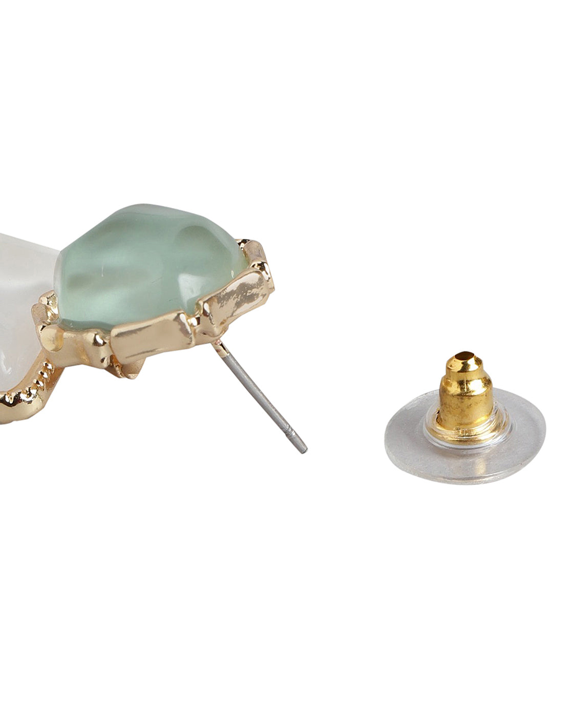 Premium Jewellery - Silver Toned Cz Studded Rhodium - Plated Square Handcrafted Drop Earrings - Wahe Jewels Noz2Toz