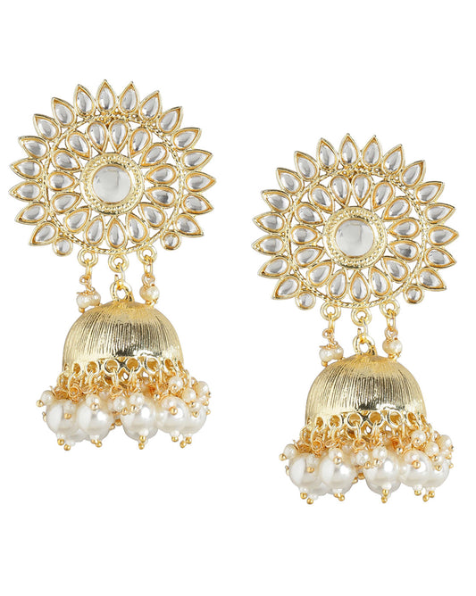 Rhodium Plated Cz Stud Earring For Women - Wahe Jewels