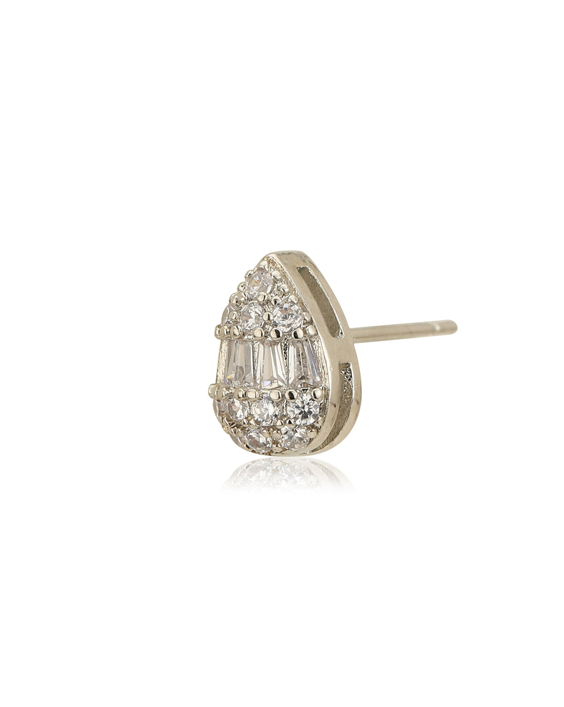 Gold-Polished Blue Stone Oval Drop Earring For Women - Wahe Jewels Noz2Toz