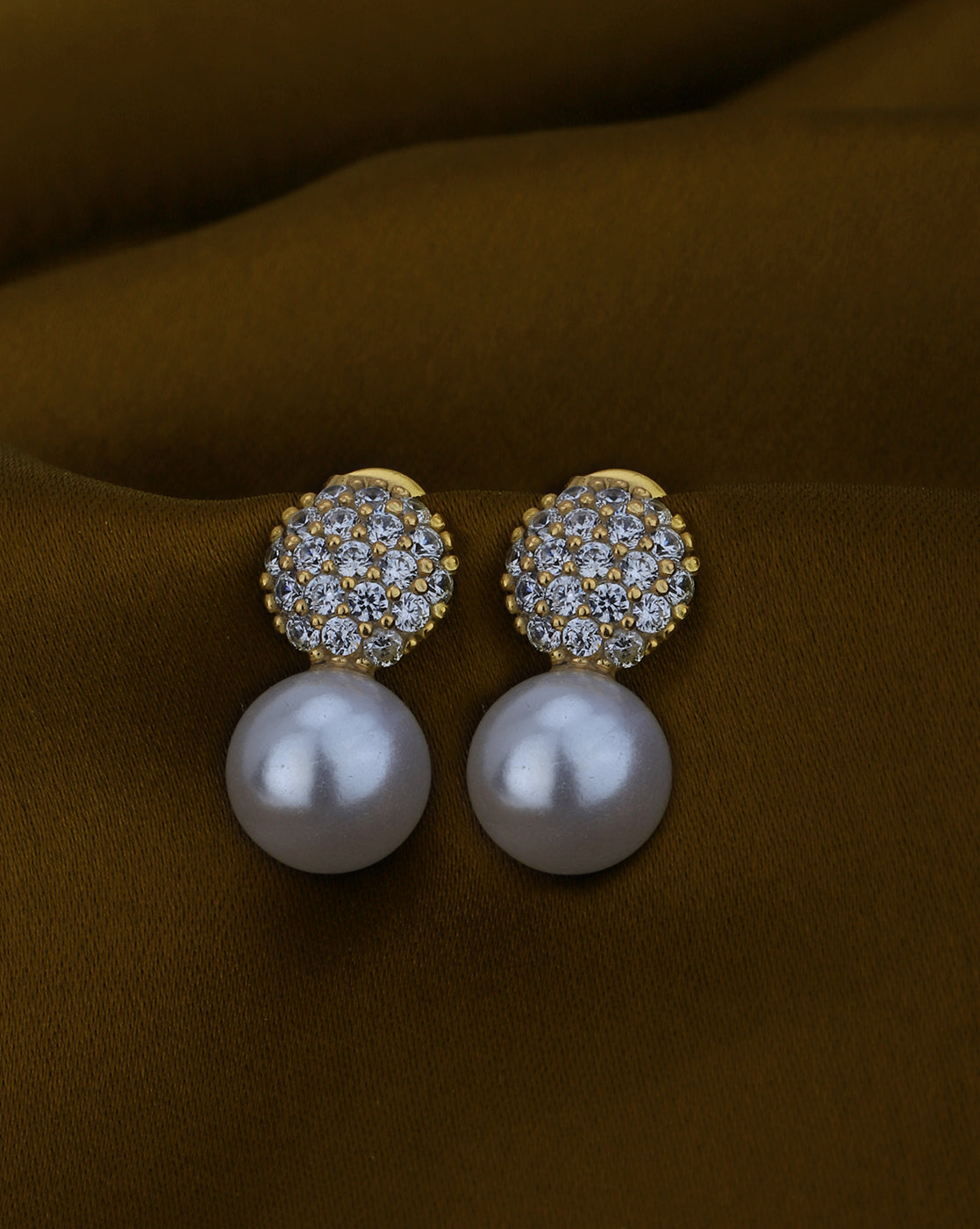 Gold-Polished With Cz Drop Earring For Women - Wahe Jewels Noz2Toz