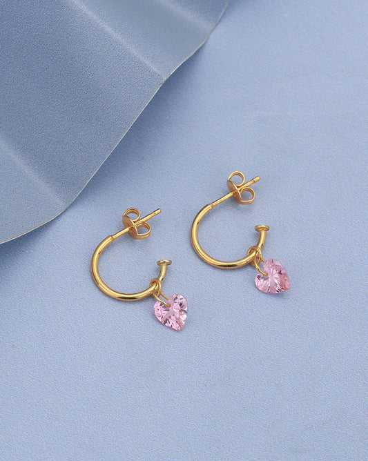 Rhodium Plated With Dangling Solitaire Drop Earring For Women - Wahe Jewels