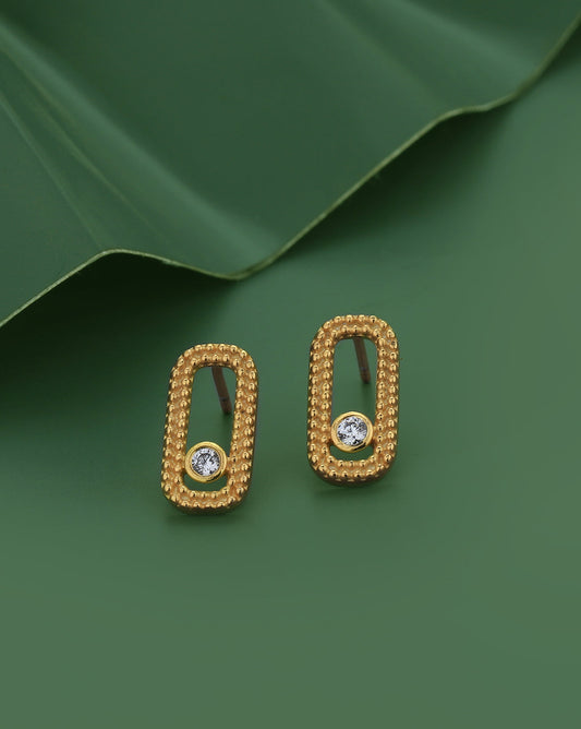 Gold-Polished White Pearl Drop Earring For Women - Wahe Jewels
