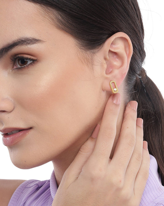Gold-Polished White Pearl Drop Earring For Women - Wahe Jewels