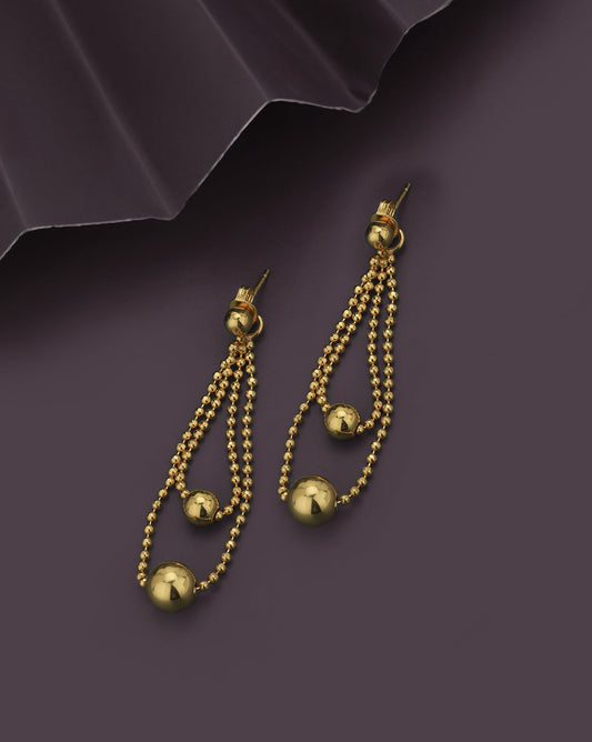 Gold-Polished With Cz Fancy Drop Earring For Women - Wahe Jewels
