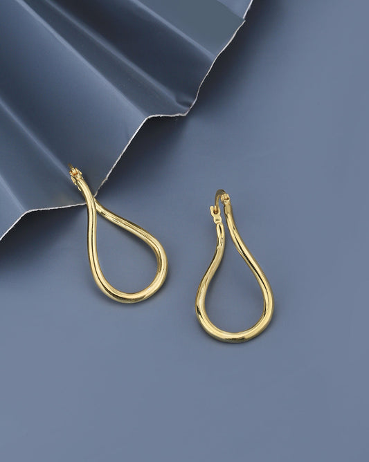 Rhodium Plated Contemporary Drop Earring With Dangling Pearl - Wahe Jewels Noz2Toz