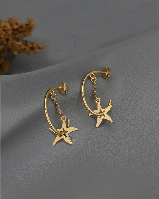 Rose Gold-Polished Square Hoop Earring - Wahe Jewels | Grab2Buy