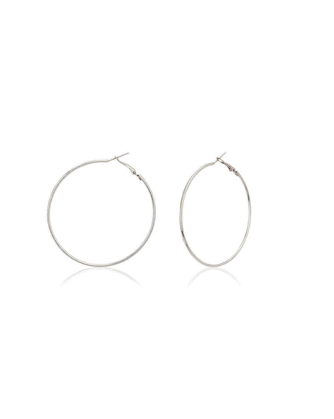 Gold-Polished Hoop Earring With Dangling Cz Stone For Women - Wahe Jewels Noz2Toz