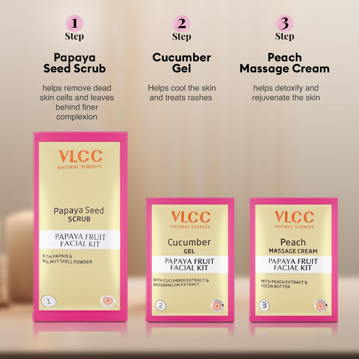 VLCC Salon Series Fruit Facial Kit - (6 Facials) For Lightens Dark Spots & Brightens Skin Tone  Grab2Buy VLCC Grab2Buy