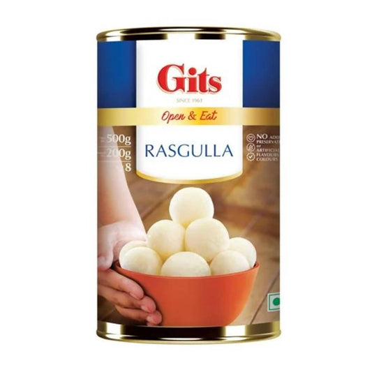 Gits Rasgulla Tin - Open & Eat 