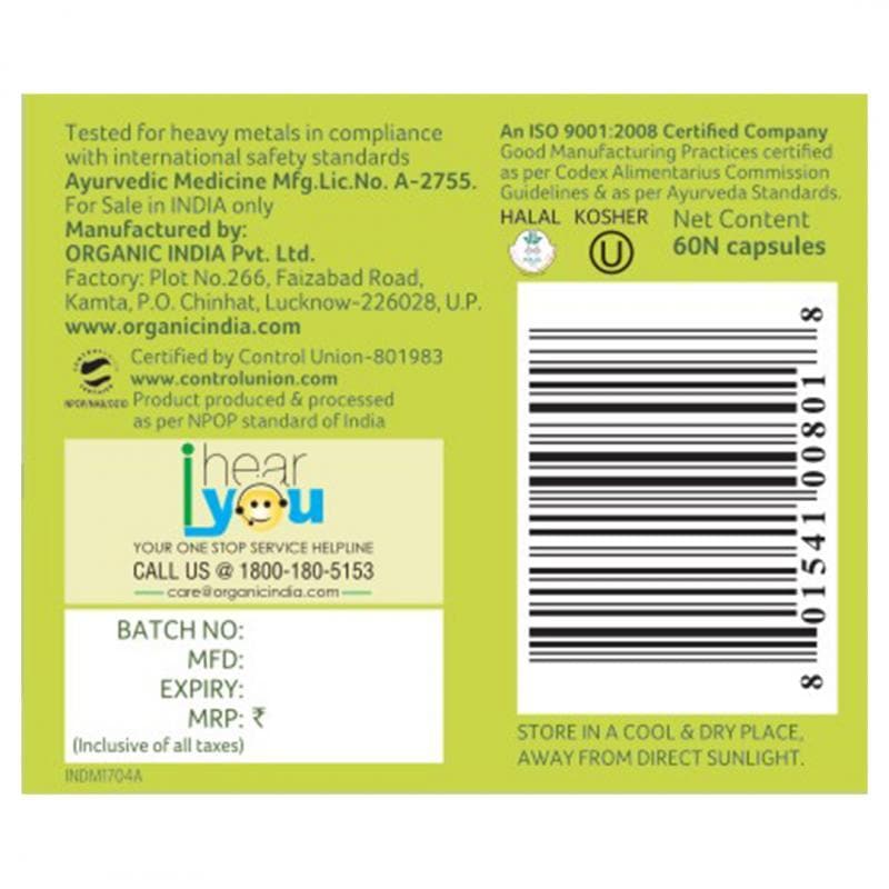 Organic India Flexibility - 60 Capsules - Swadesiicart