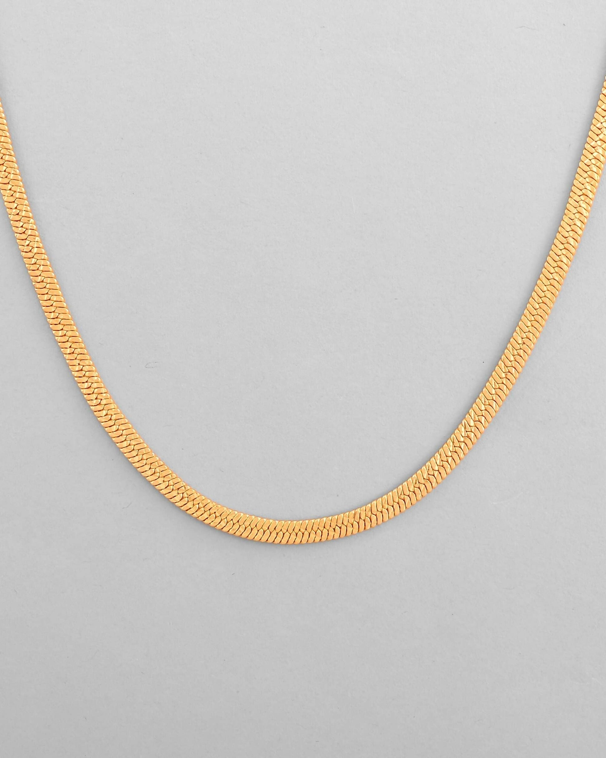 VOJ Men's Gold-Polished Self Designed Snake Chain 
