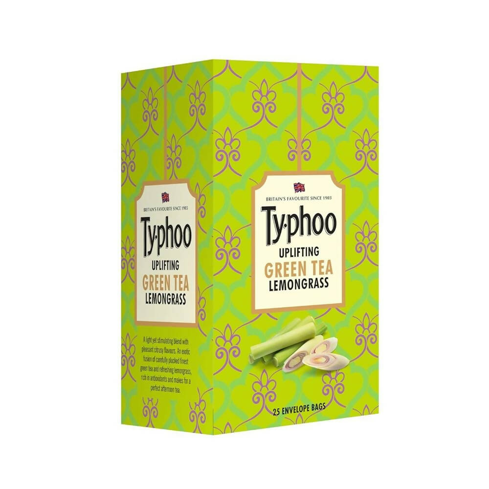 Typhoo Uplifting Lemon Grass Green Tea Bags - Grab2buy