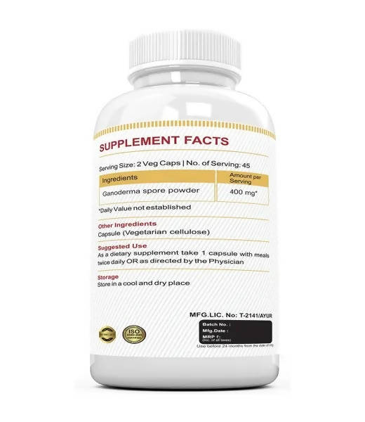 Ramini Bio Nutrition Ganoderma Spore 400mg Veg Capsules 
