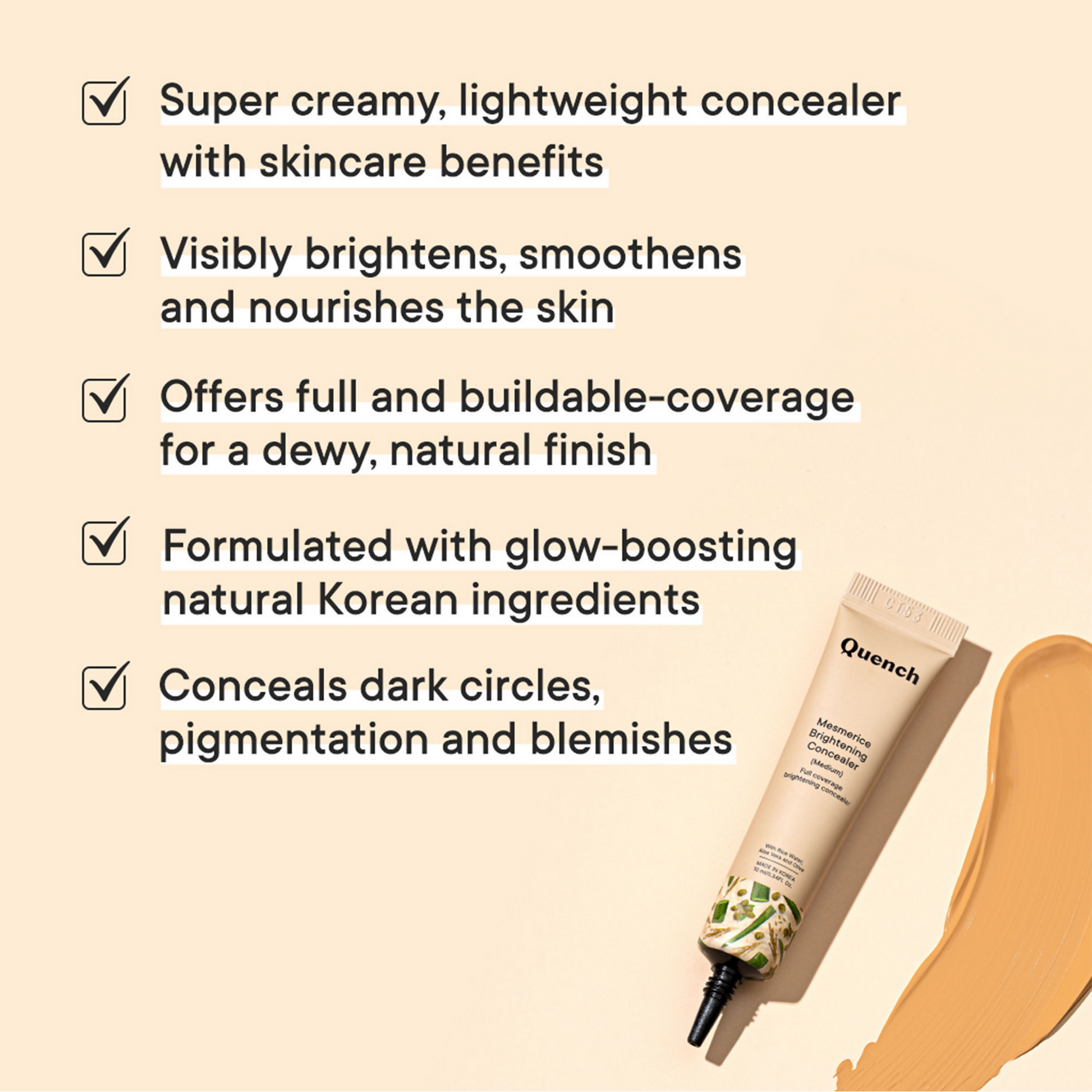 Quench Mesmerice Brightening Concealer - Medium 