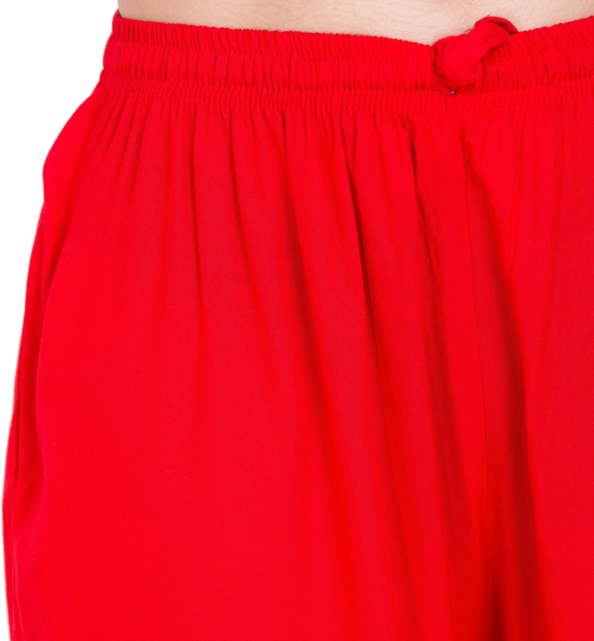 PAVONINE Red Color Solid 3-Panels Flared Sharara