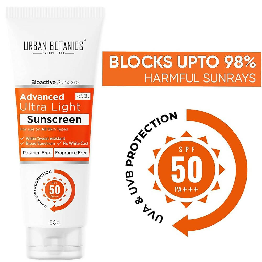 Urban Botanics Advance Ultra Light Sunscreen SPF 50  Grab2Buy Urban Botanics Grab2Buy