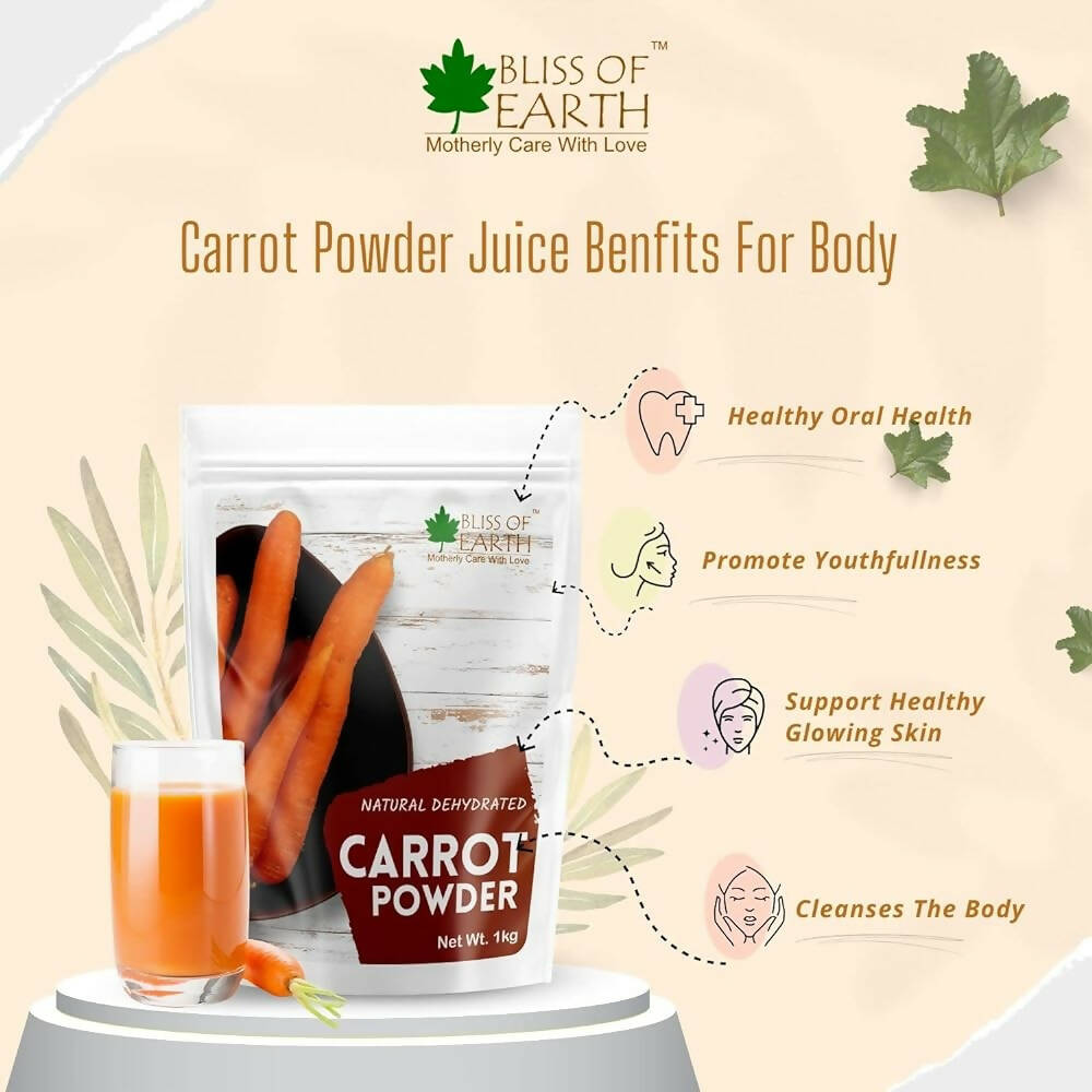 Bliss of Earth Natural Dehydrated Carrot Powder - Grab2buy