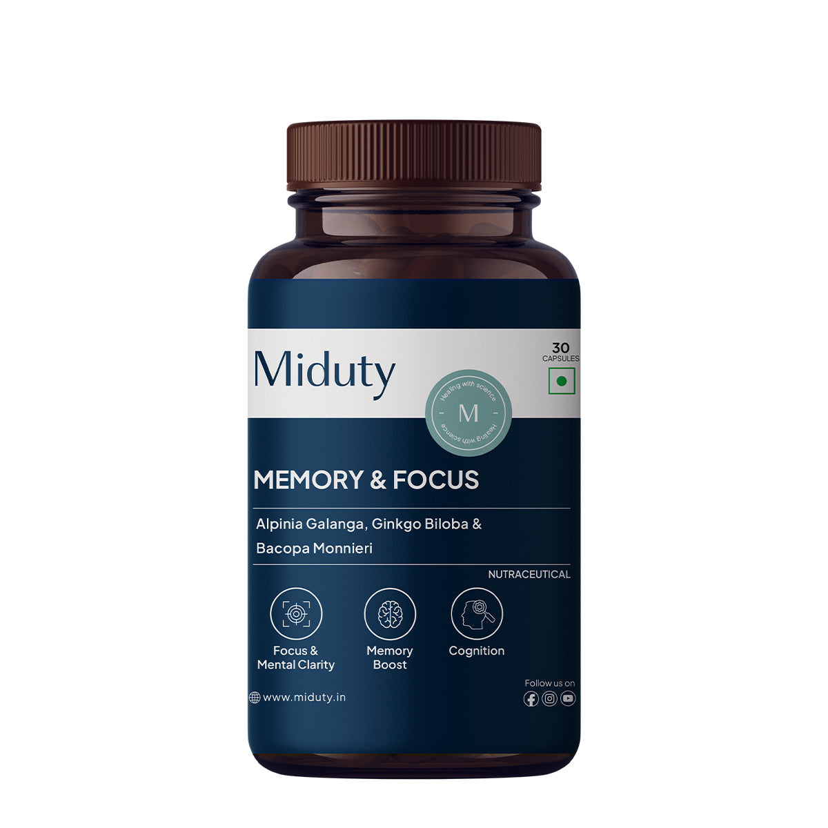 Miduty by Palak Notes Memory & Focus Capsules - Grab2buy