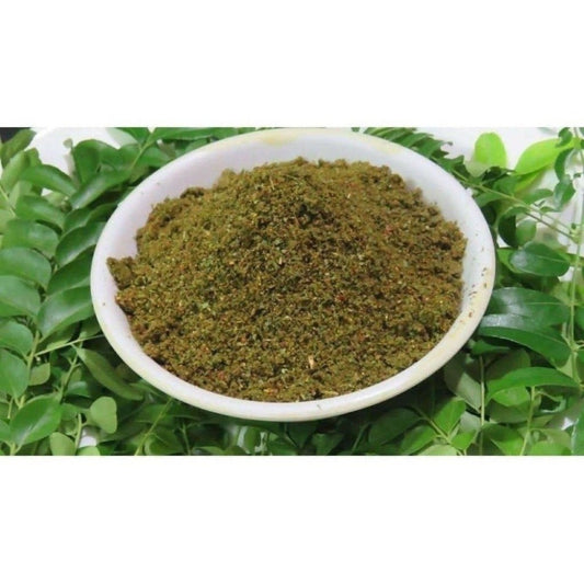Curry Leaves spicy powder/ Karivepaku kaaram (With Garlic) 