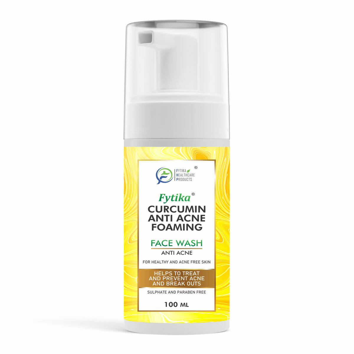 Fytika Curcumin Anti-Acne Foaming Face Wash with Honey & Tulsi