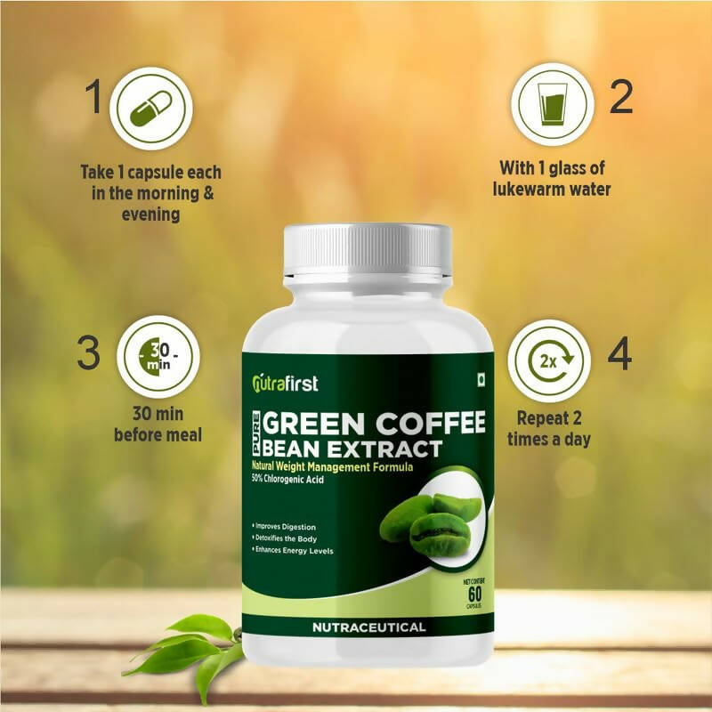 Nutrafirst Green Coffee Bean Extract Capsules - Grab2buy