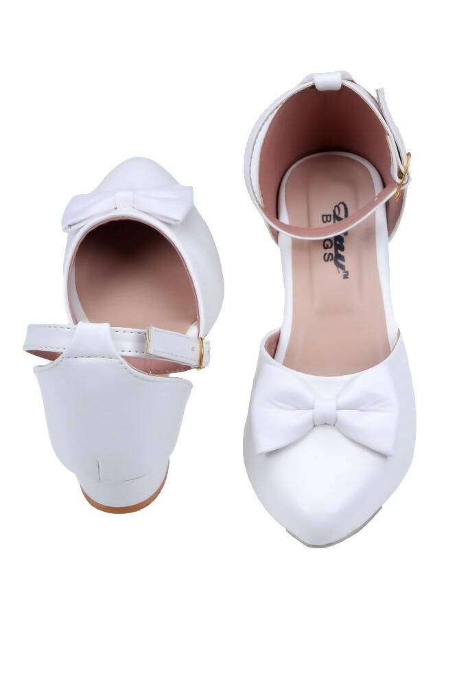 Tiny Bugs Girls Bow Embellished Ballerinas - White  Grab2Buy Tiny Bugs Grab2Buy