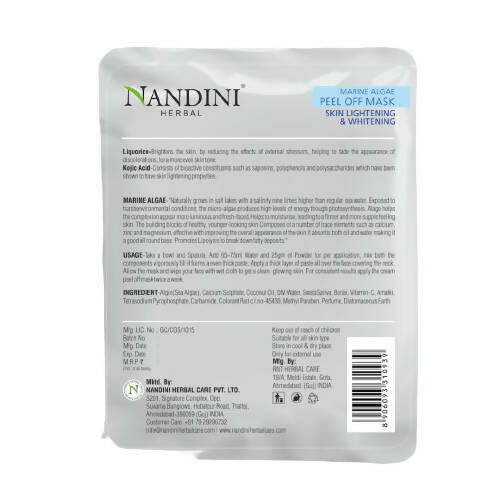 Nandini Herbal Marine Algae Peel of Mask Skin Lightening & Whitening 