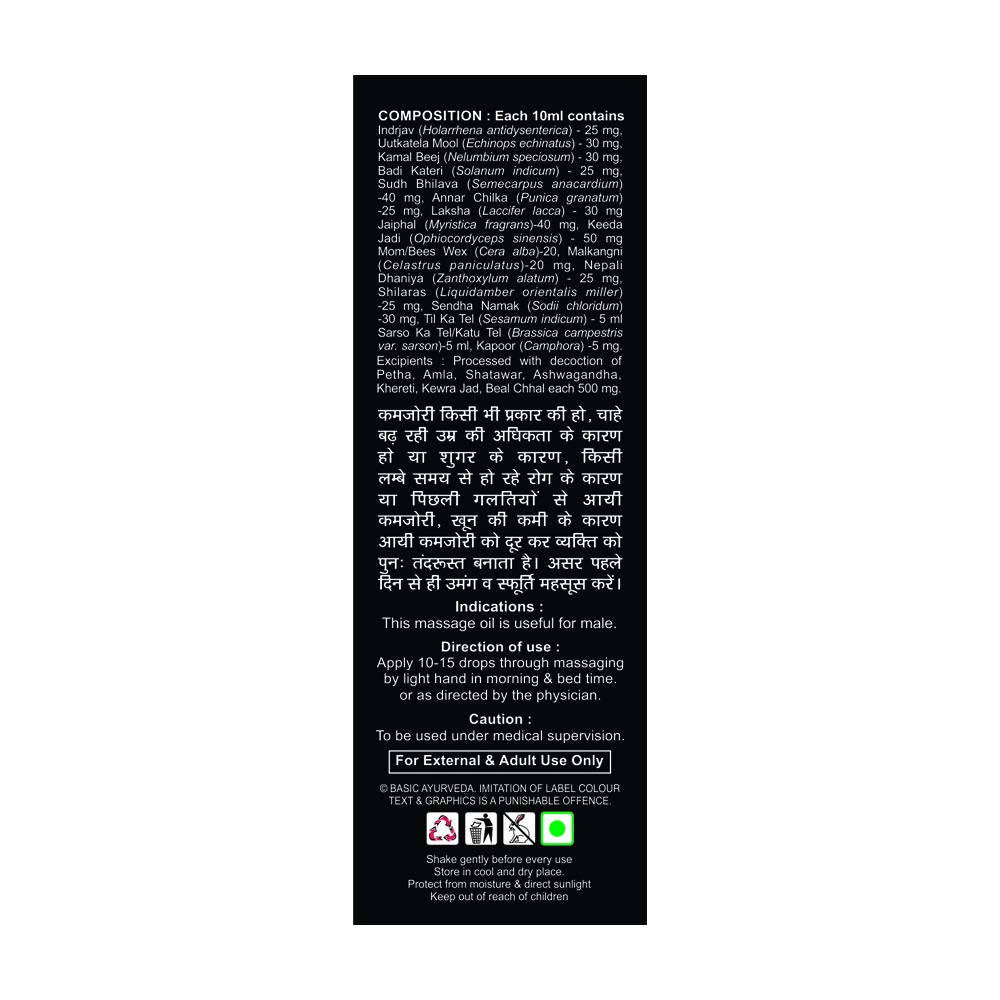Basic Ayurveda Indri Sukh Oil Ingredients
