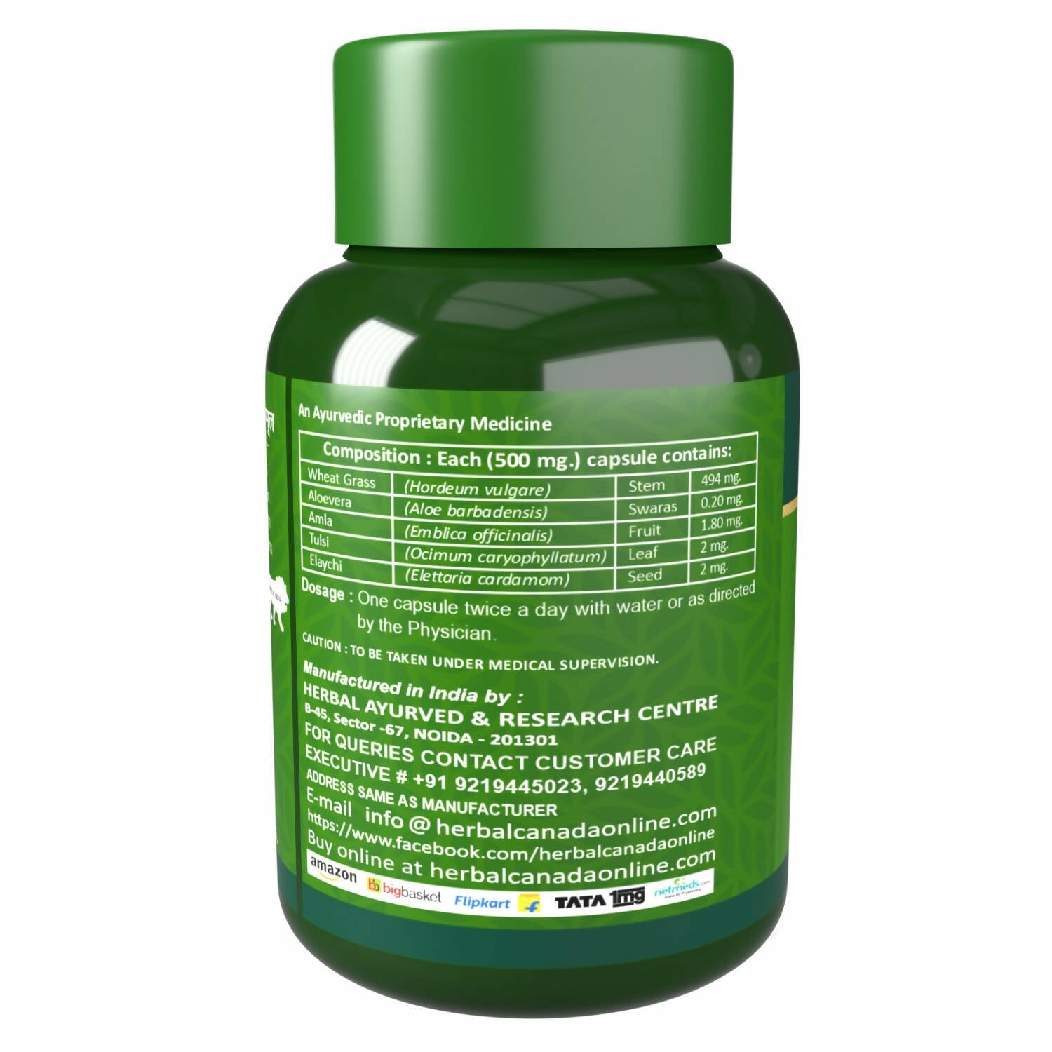 Herbal Canada Wheat Grass Capsules - Grab2buy