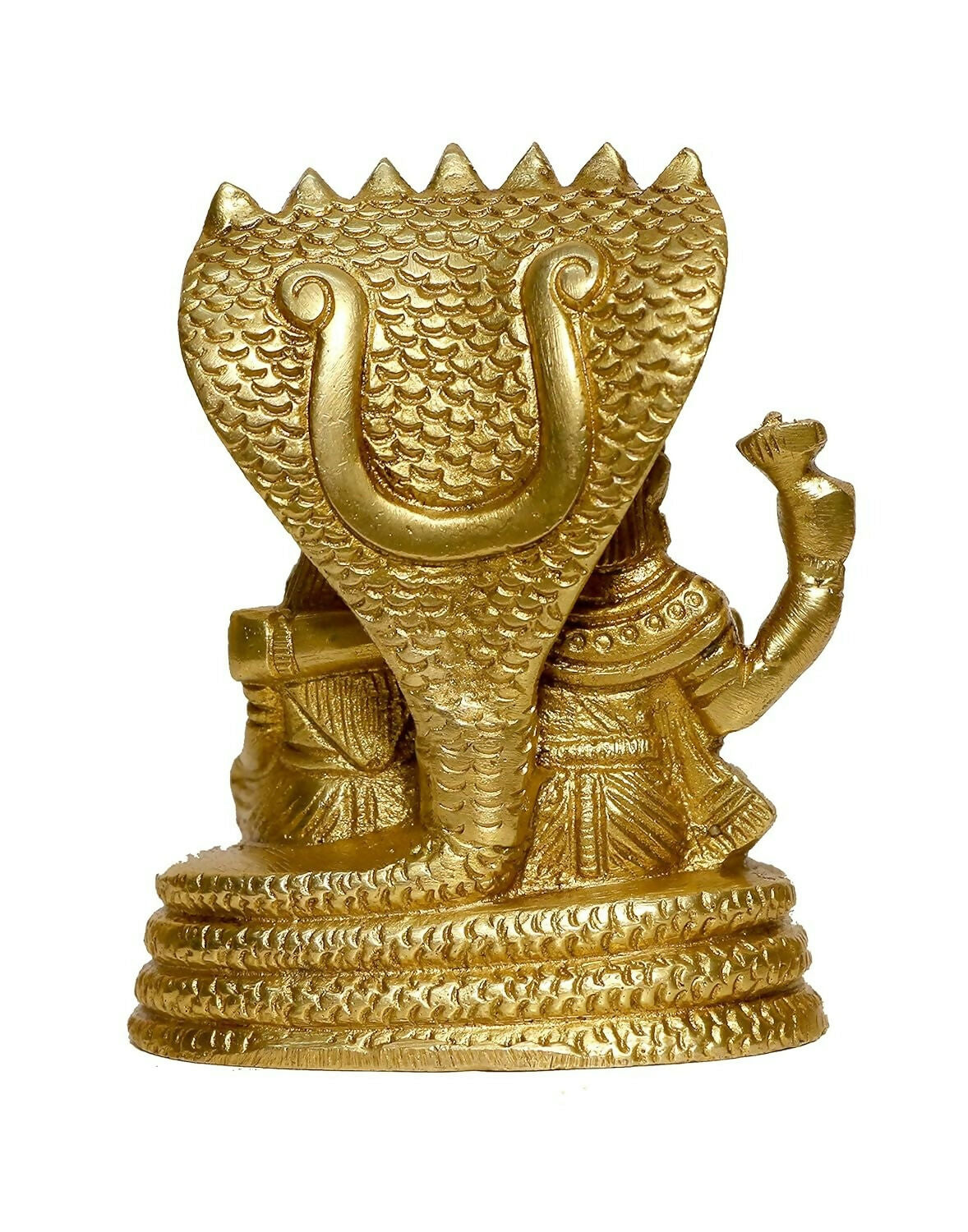 P.J.Handicrafts Brass Metal Statue Of Vishnu Ji With Laxmi - Grab2buy