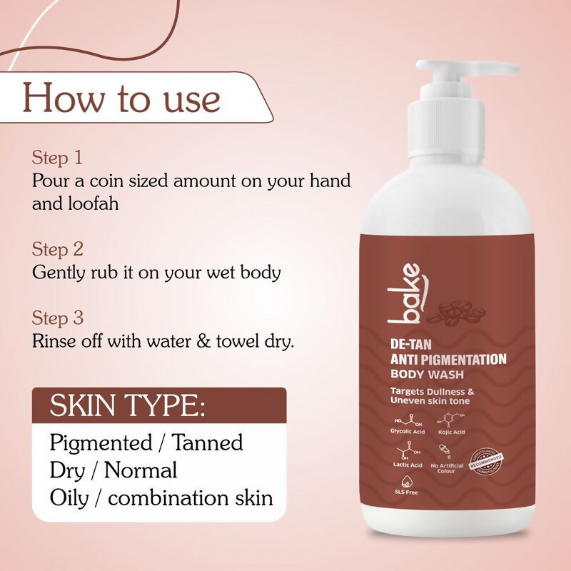 Bake De-Tan Anti Pigmentation Coffee Body Wash  Grab2Buy Bake Grab2Buy