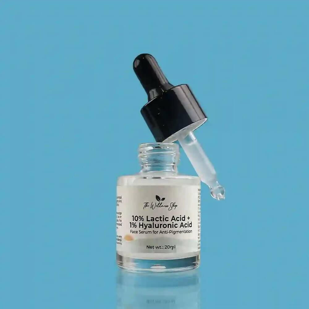 The Wellness Shop 10% Lactic Acid, 1% Hyaluronic Acid Face Serum  Grab2Buy The Wellness Shop Grab2Buy