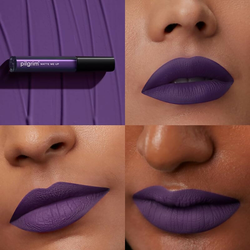 Pilgrim Liquid Matte Lipstick with Hyaluronic Acid - Purple Lust - Grab2buy