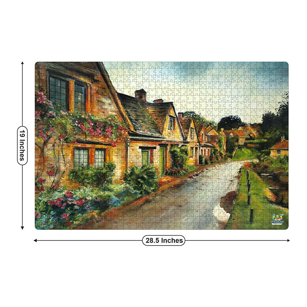 Webby Wooden Mediterranean Village Jigsaw Puzzle - 1000 Pcs  Grab2Buy Webby Grab2Buy