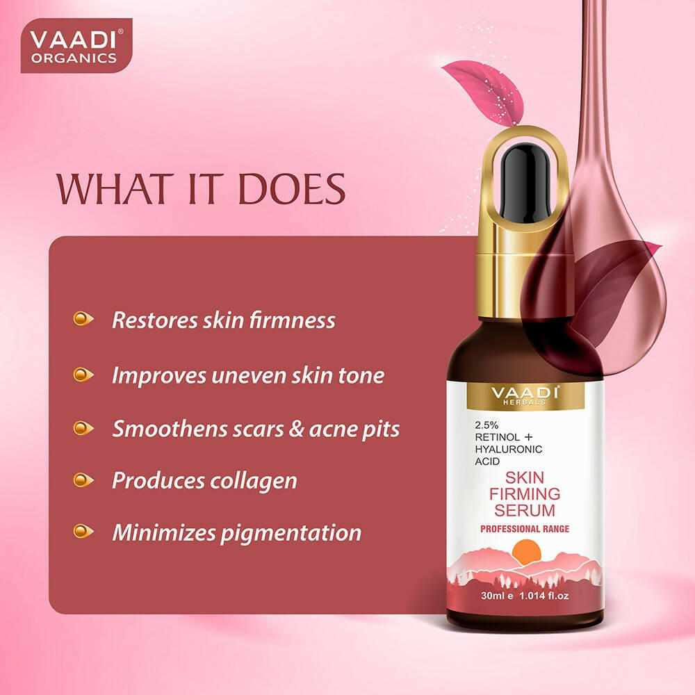 Vaadi Herbals Skin Firming Serum With 2.5% Retinol & Hyaluronic Acid  Grab2Buy Vaadi Herbals Grab2Buy