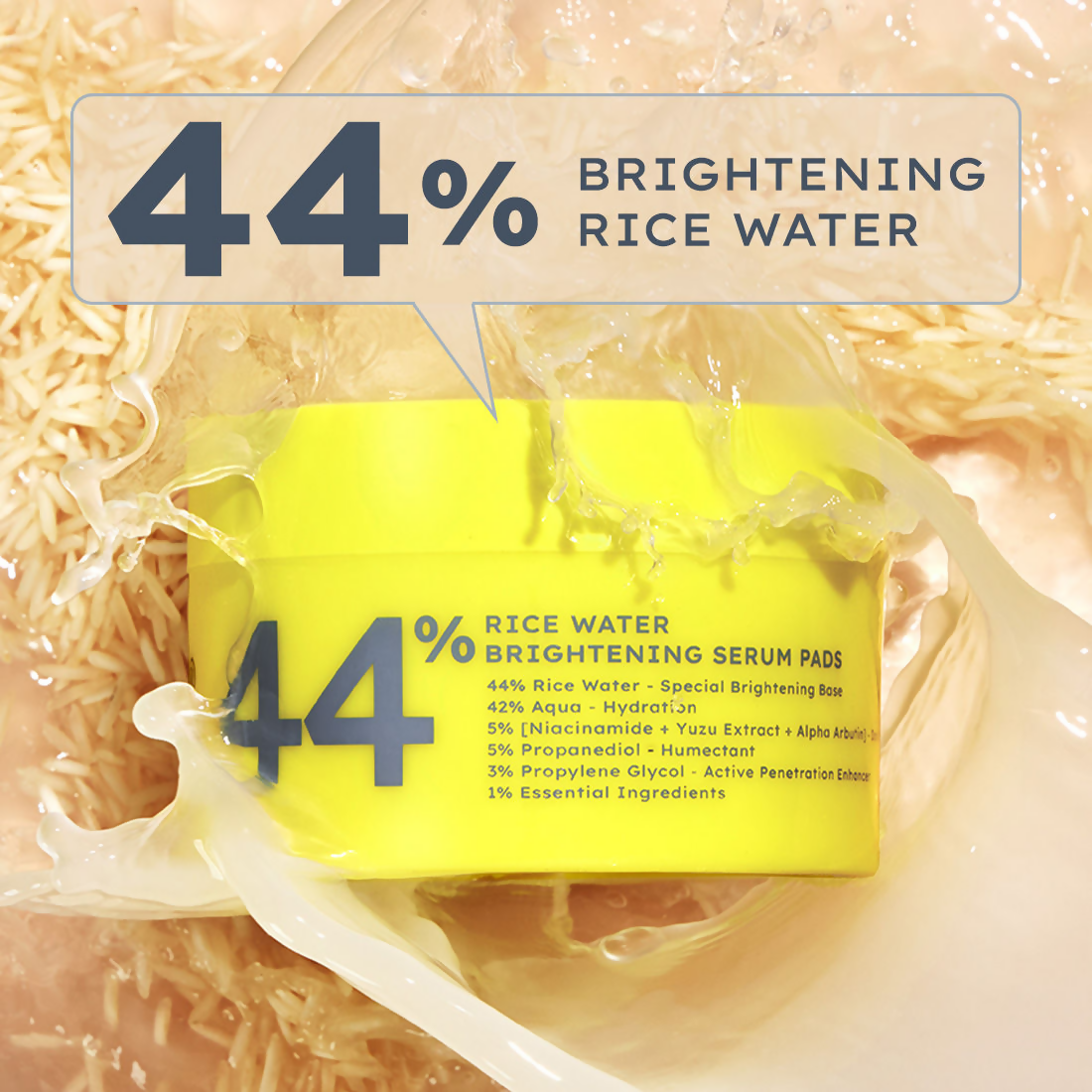 Hyphen By Kriti Sanon 44% Rice Water Brightening Serum Pads (50pcs) 
