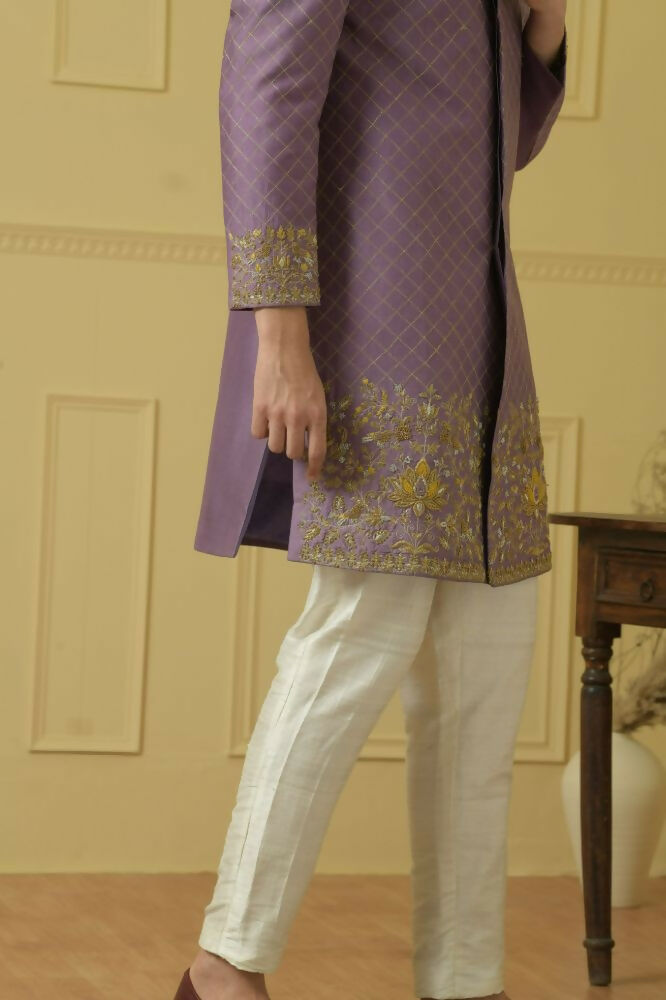 Majestic Purple Marvel Sherwani by Hilo Design